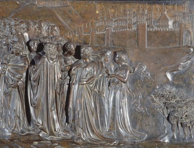 The Crowd, Shrine of St. Zenobius, 1432-35 (detail) by Lorenzo Ghiberti